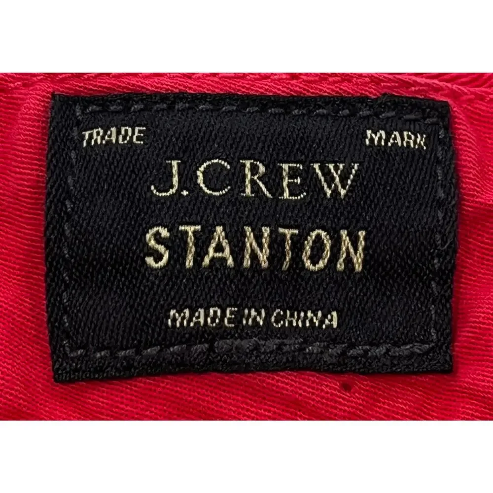 17-6 J. CREW Men's Stanton Chino Shorts Red 34x9